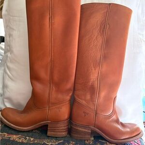Frye Cognac Leather Knee-High Boots